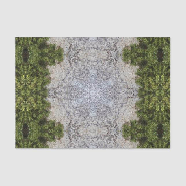 Papier Mousseline Green Moss & Earth Nature Art (Recto)