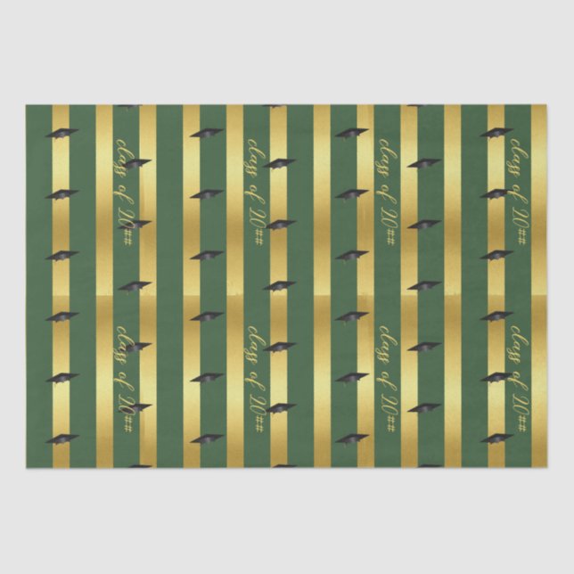 Papier Mousseline Green School College University Graduation Class (Recto)