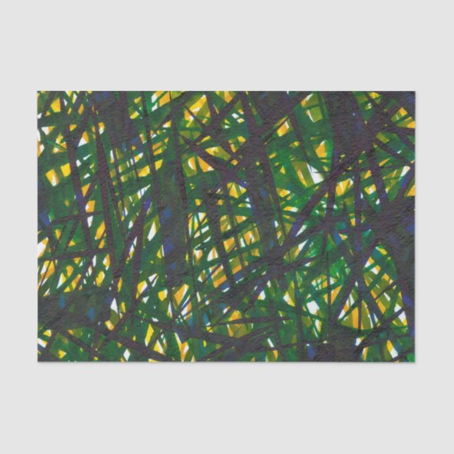 Papier Mousseline Green Thicket II (Recto)