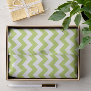 Papier Mousseline Green Zigzag, Green Chevron, Motif géométrique