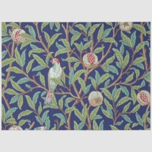 Papier Mousseline Grenade et petit oiseau, William Morris