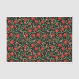 Papier Mousseline Grenades et papillons Bella