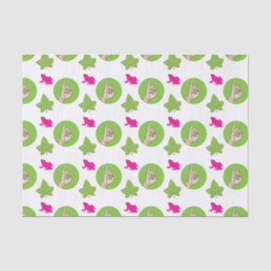 Papier Mousseline Grenouille assez rose
