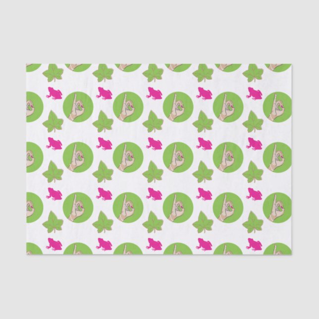 Papier Mousseline Grenouille assez rose (Recto)
