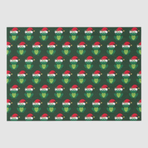 Papier Mousseline Grenouille Noël mignonne Motif de vacances vert