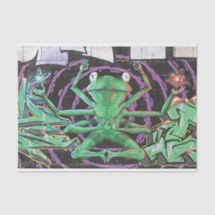 Papier Mousseline Grenouille Relaxante Avec Huit Armoiries