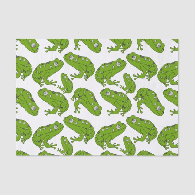 Papier Mousseline Grenouille verte (Recto)