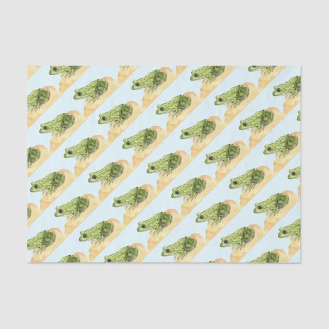 Papier Mousseline Grenouille verte (Recto)
