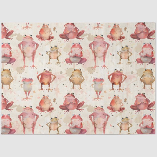 Papier Mousseline Grenouilles fantiques (Recto)