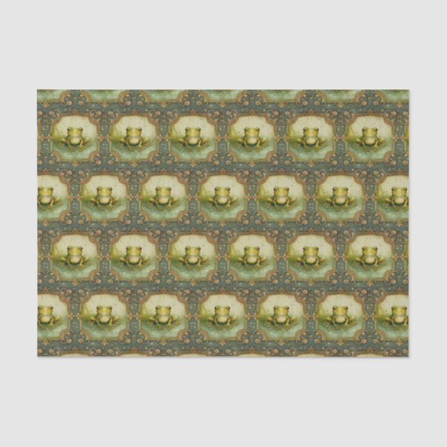 Papier Mousseline Grenouilles lunaires (Recto)