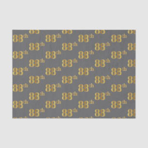 Papier Mousseline Grey, Faux Gold 88e (Quatre-vingt-huitième)