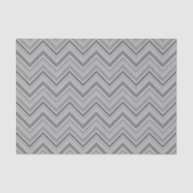 Papier Mousseline Grey stripes zigzag (Recto)