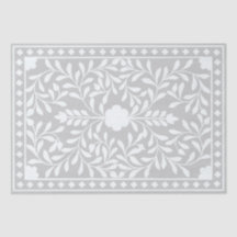 Grey Traditional Bone Inlay Decoupage Paper