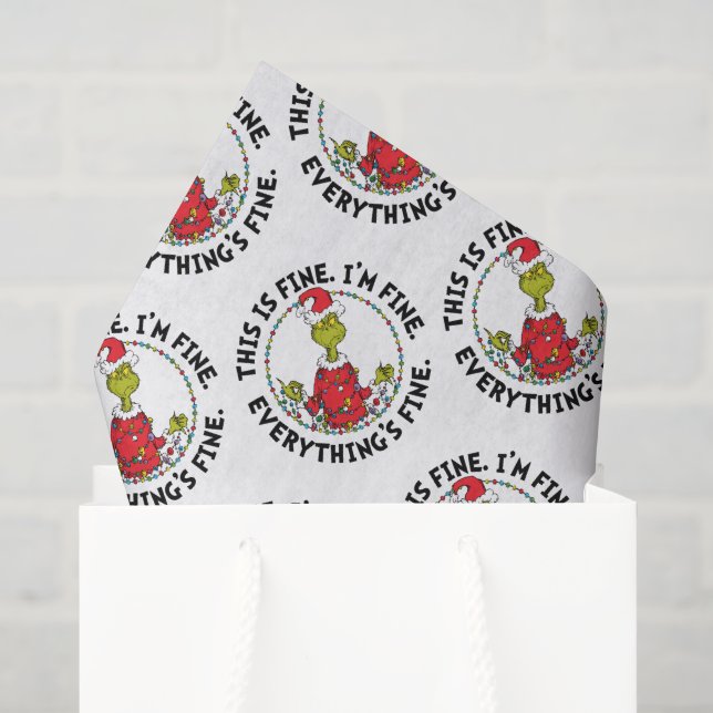Papier Mousseline Grinch | Tout va bien (Sac cadeau)
