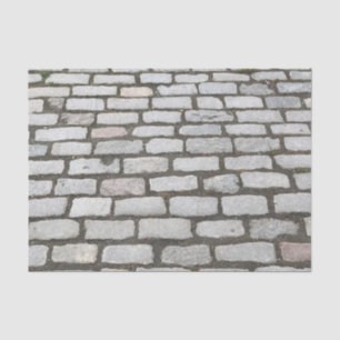 Papier Mousseline Gris Cobblestone Pierre Motif de passerelle en bri