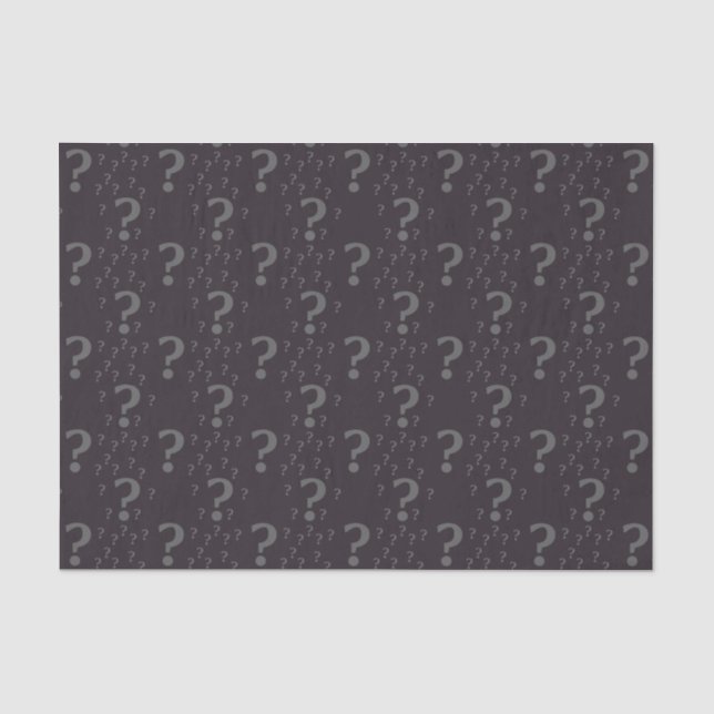 Papier Mousseline Gris de puzzle d'énigme de point d'interrogation (Recto)