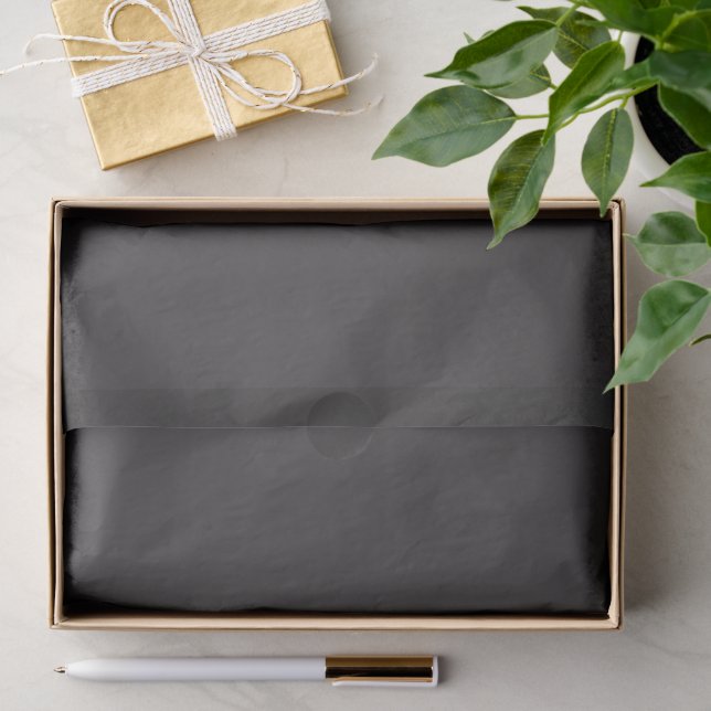 Papier Mousseline Gris foncé uni (Cadeau)