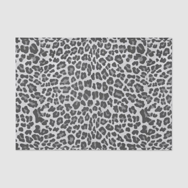 Papier Mousseline Gris léopard et gris clair (Recto)