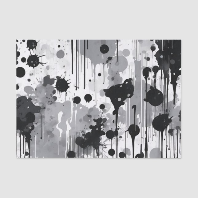 Papier Mousseline Gris Noir Et Blanc Texture Abstraite (Recto)