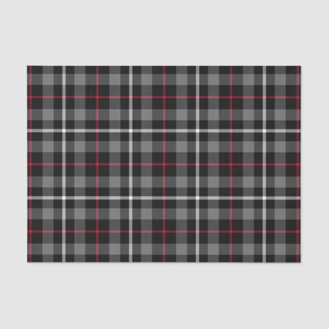 Papier Mousseline Gris Plaid pour Noël Tissu Papier (Recto)