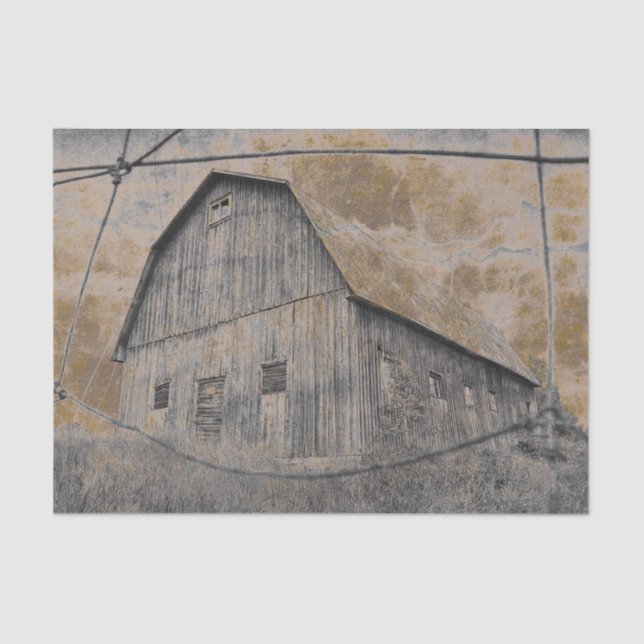 Papier Mousseline Gris Rustique Sepia Grange Texture Vintage (Recto)