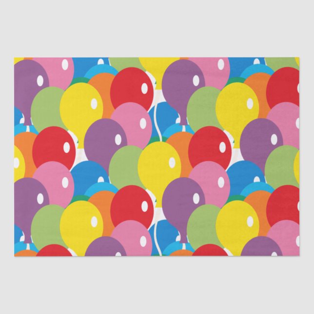 Papier Mousseline Gros ballons gras Couleurs de base (Recto)