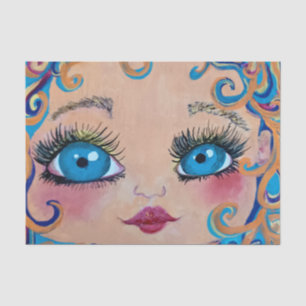 Papier Mousseline gros yeux bleus