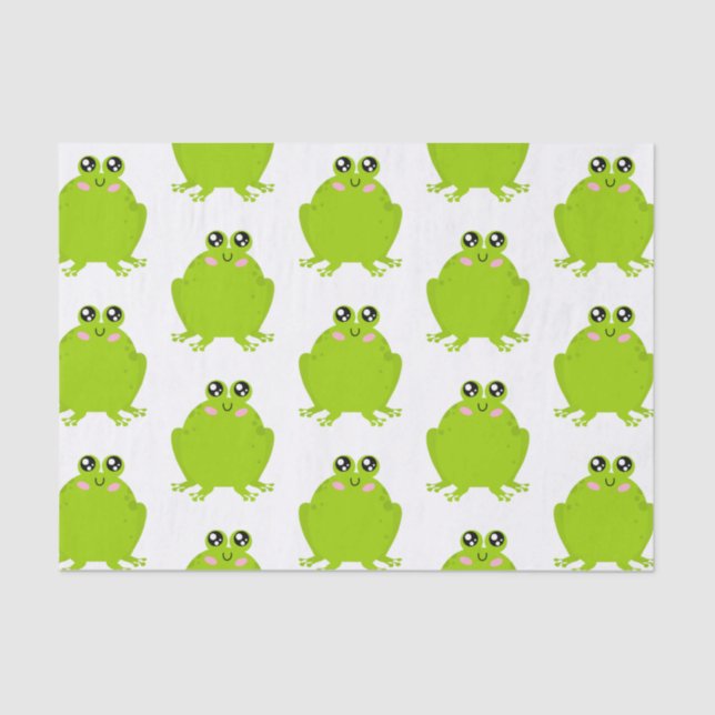 Papier Mousseline Grosse grenouille mignonne (Recto)