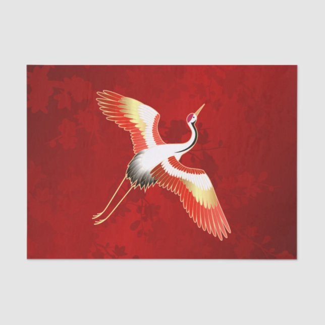 Papier Mousseline Grotte japonaise Fleur de cerisier rouge (Recto)