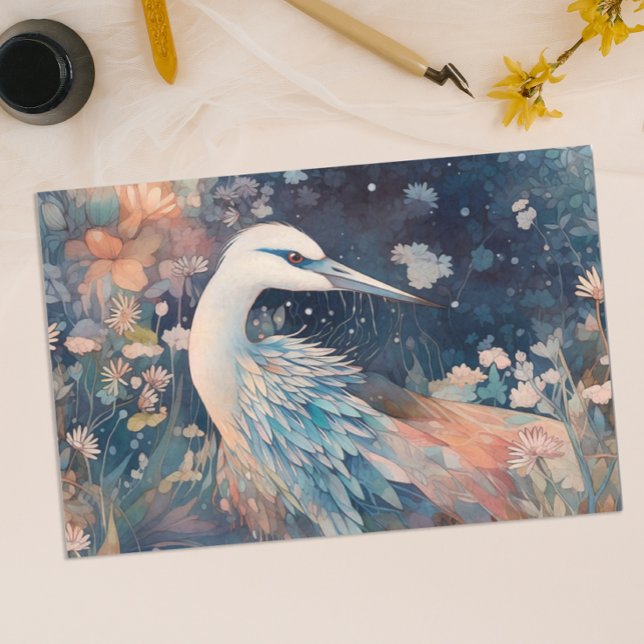 Papier Mousseline Grue élégante (Créateur téléchargé)