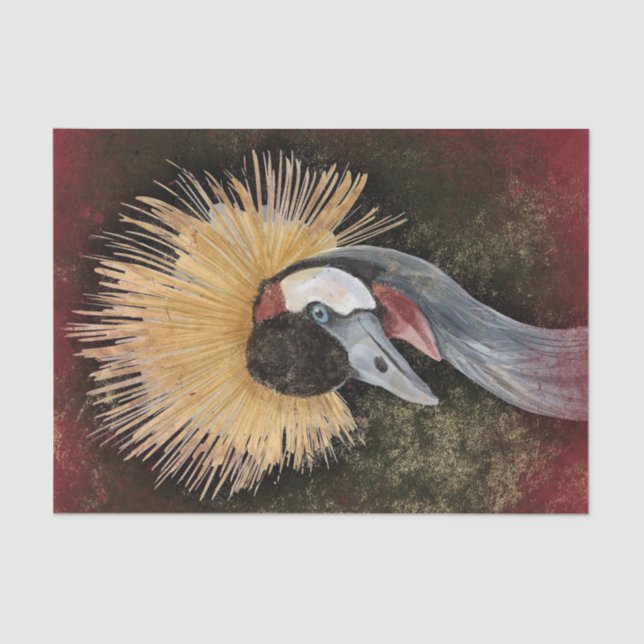 Papier Mousseline Grue vintage (Recto)