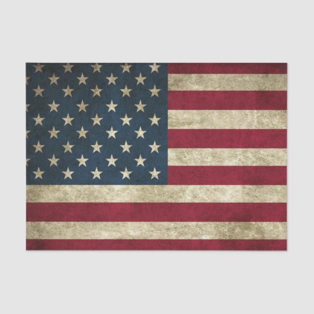 Papier Mousseline Grunge American Flag (Recto)