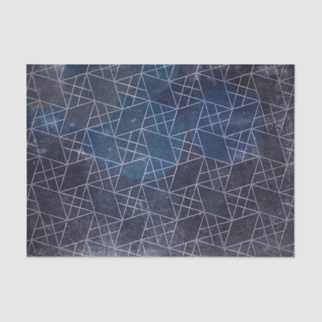 Papier Mousseline Grunge Texture Abstraite Chic Patiné Silver Bleu (Recto)
