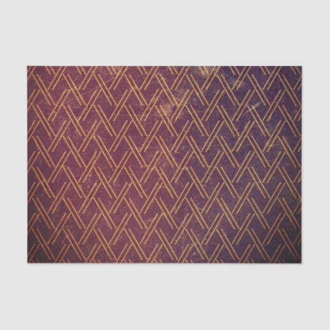 Papier Mousseline Grunge texturé Motif géométrie Décoratif violet (Recto)