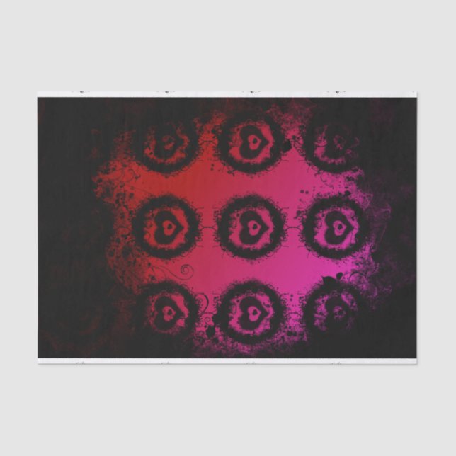 Papier Mousseline Grunge Valentine Heart (Recto)