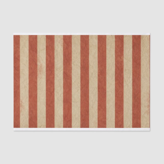 Papier Mousseline Grungy Red Stripes (Vertical) (Recto)