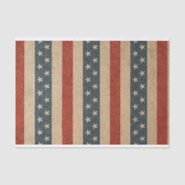 Papier Mousseline Grungy Stars & Stripes (Recto)
