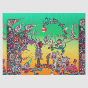 PAPIER MOUSSELINE GUERRE BESTIAIRE MÉDIÉVALE, CHEVALIERS, ESPACES GÉ