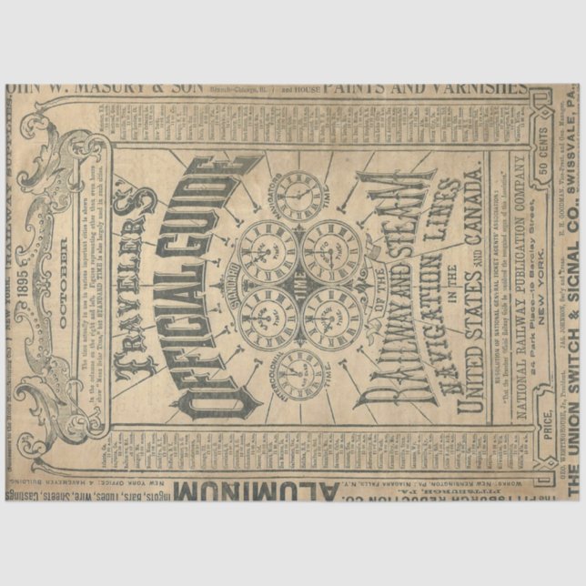 Papier Mousseline Guide du voyageur Document de découpage (Recto)