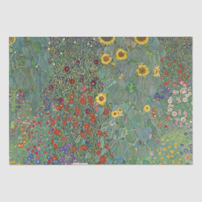 Papier Mousseline Gustav Klimt | Jardin agricole avec tournesols (19 (Recto)