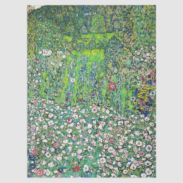 Papier Mousseline Gustav Klimt - Paysage horticole et sommet d'une c (Créateur téléchargé)
