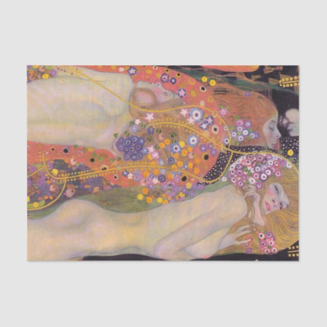 Papier Mousseline Gustav Klimt - Serpents d'eau II (Recto)