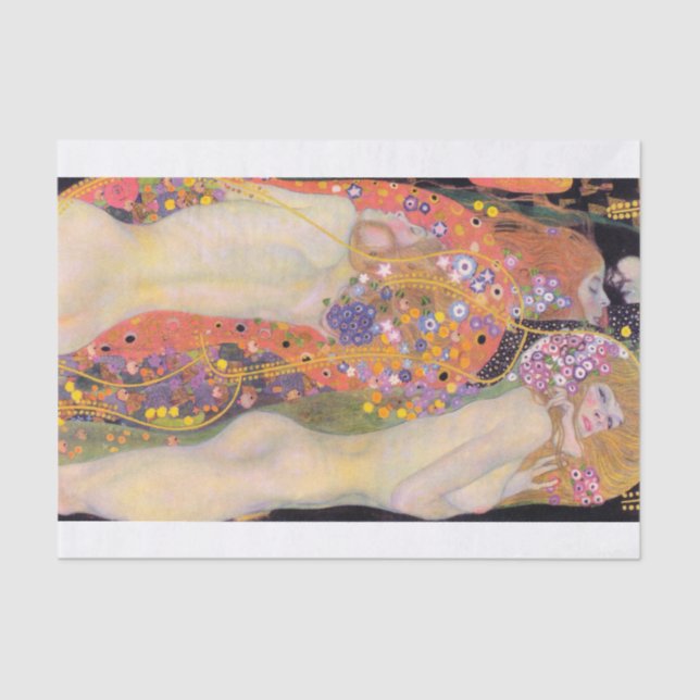 Papier Mousseline Gustav Klimt | Serpents d'eau II (1907) (Recto)
