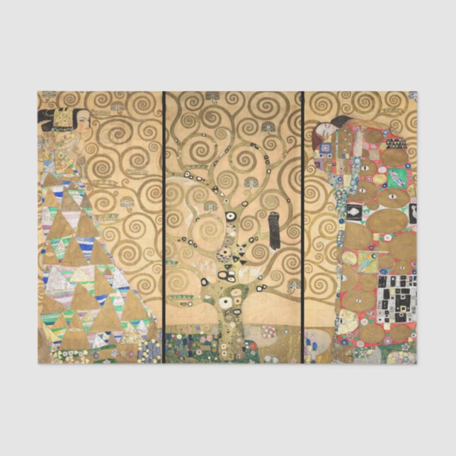 Papier Mousseline Gustav Klimt - Stoclet Frieze Arbre de vie (Recto)