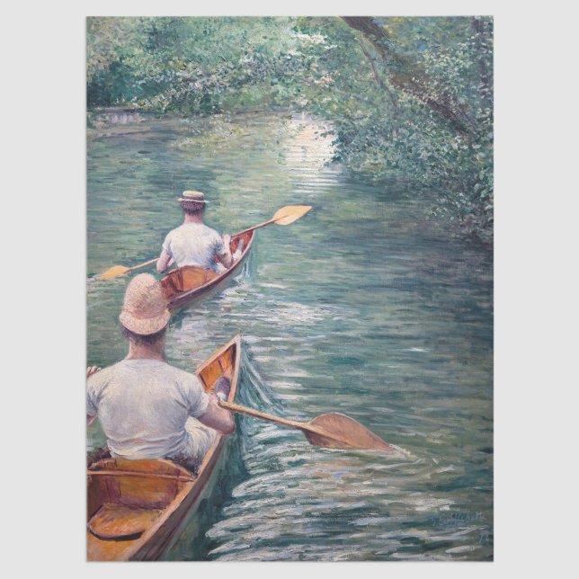 Papier Mousseline Gustave Caillebotte - Canoës sur l'Yerres (Créateur téléchargé)