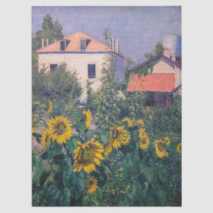 Papier Mousseline Gustave Caillebotte - Fleurs de soleil, Jardin