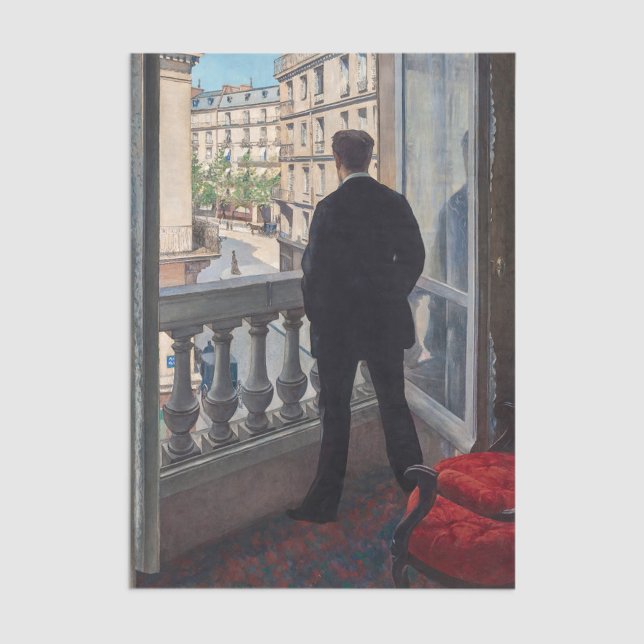 Papier Mousseline Gustave Caillebotte - Homme à la fenêtre (Créateur téléchargé)
