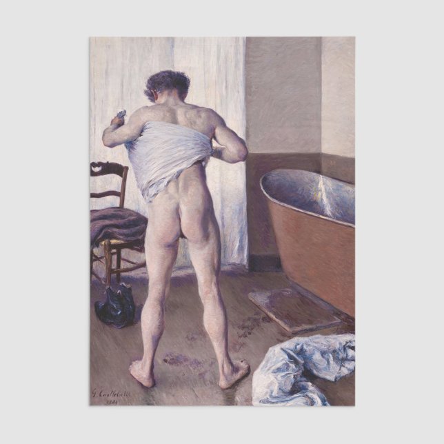 Papier Mousseline Gustave Caillebotte - Homme à son bain (Créateur téléchargé)