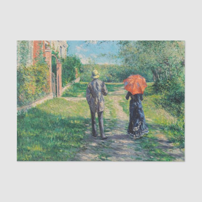 Papier Mousseline Gustave Caillebotte - Le Chemin montant (Recto)