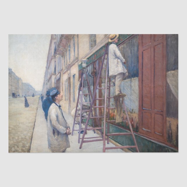 Papier Mousseline Gustave Caillebotte - Les Peintres en bâtiment (Recto)
